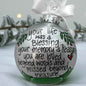 Memorial Ornament – “Your Life Was a Blessing, Your Memory a Treasure” | Personalized Hand-Painted Ornament