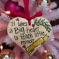 Sparkling Heart Teacher Ornament - Handmade Gift for Educators | Personalized Keepsake