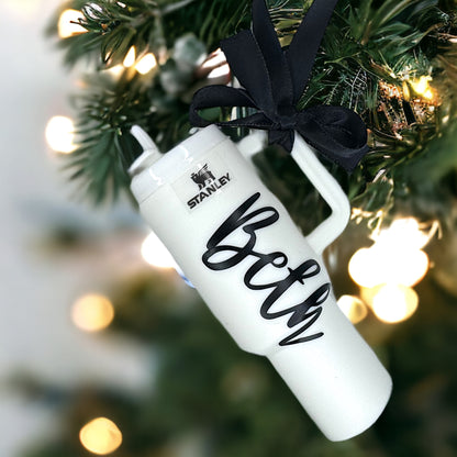 Cheers to the Season: Personalized Mini Stanley Cup Ornaments for the Perfect Gift!