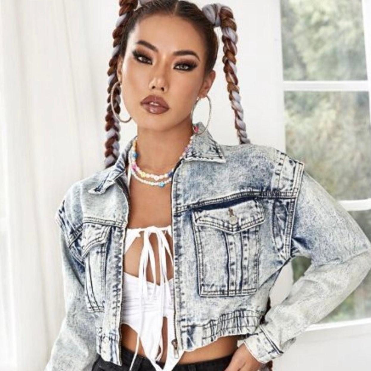 Fly High in Style: Eagles Game Day Sequin Jean Jacket