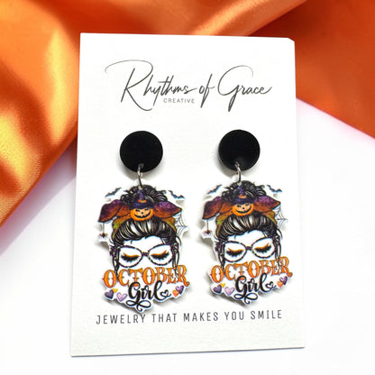 Halloween Teacher Earrings - Trick or Teach