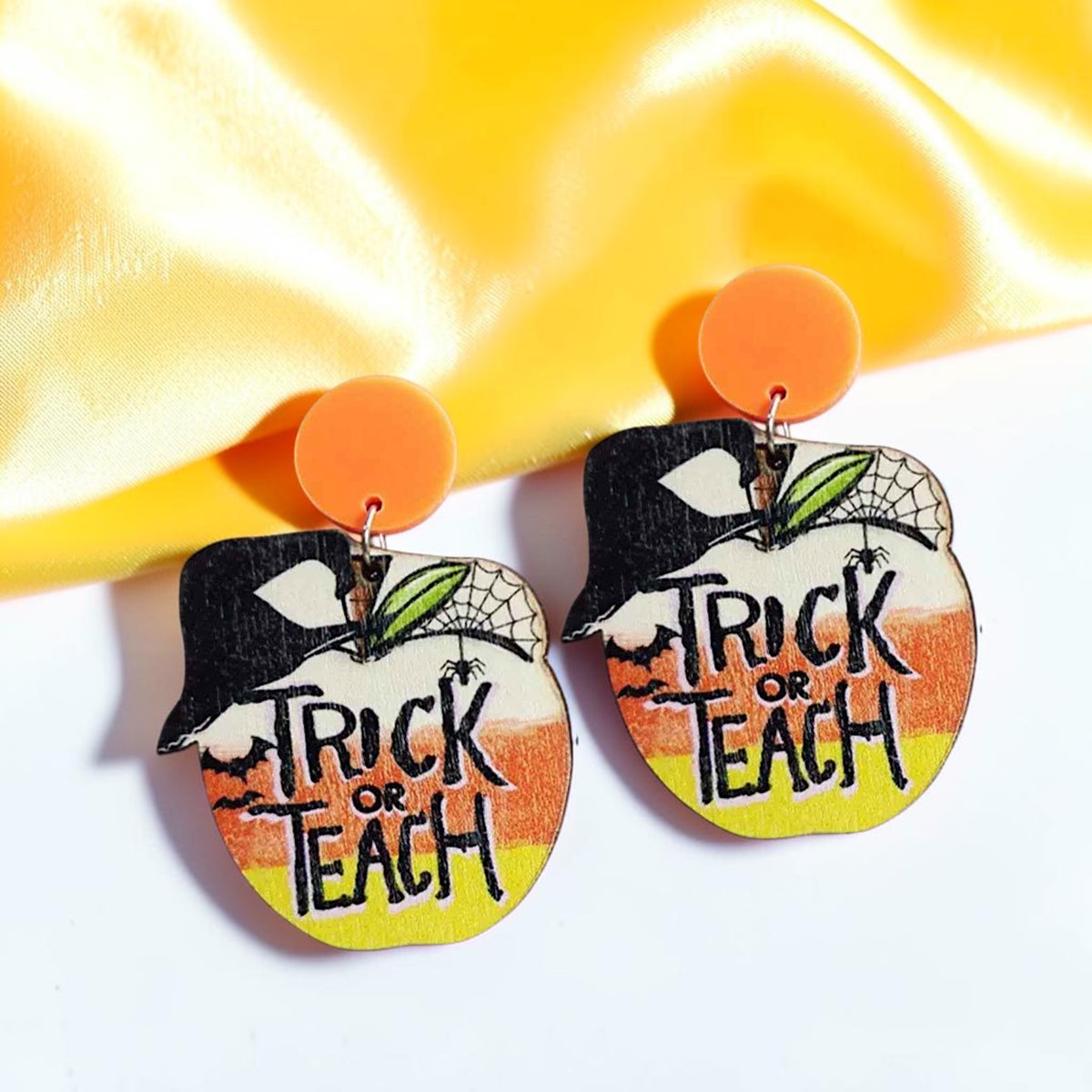 Halloween Teacher Earrings - Trick or Teach