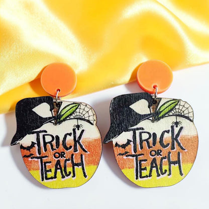 Halloween Teacher Earrings - Trick or Teach