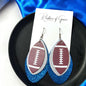 Football Earrings – Triple Layer PU Leather Game Day Earrings | Multiple Colors