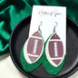 Football Earrings – Triple Layer PU Leather Game Day Earrings | Multiple Colors