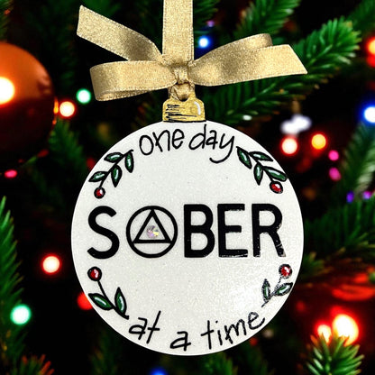 Sober Ornament – Sobriety Ornament | AA & NA Recovery Gift