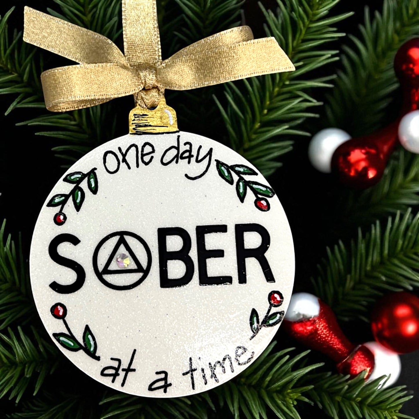Sober Ornament – Sobriety Ornament | AA & NA Recovery Gift