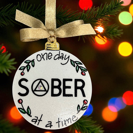 Sober Ornament – Sobriety Ornament | AA & NA Recovery Gift