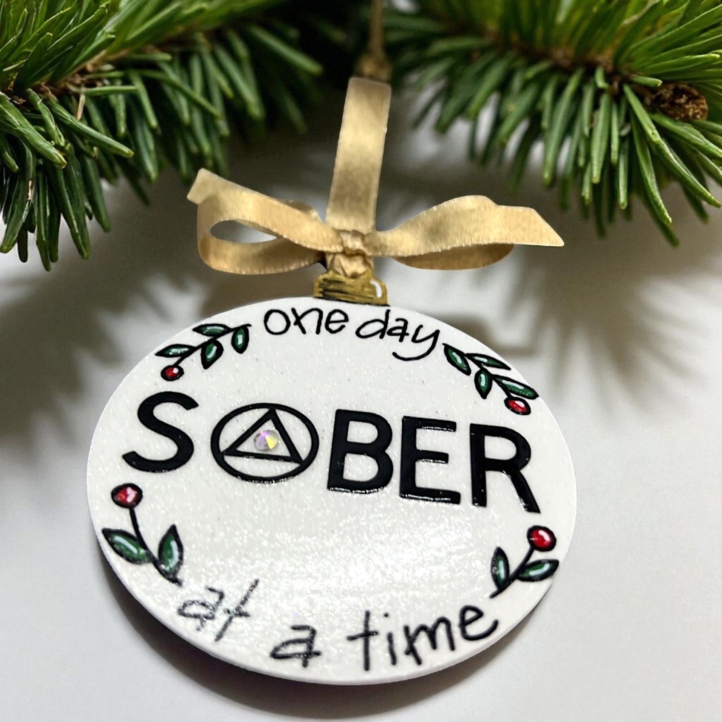 Sober Ornament – Sobriety Ornament | AA & NA Recovery Gift