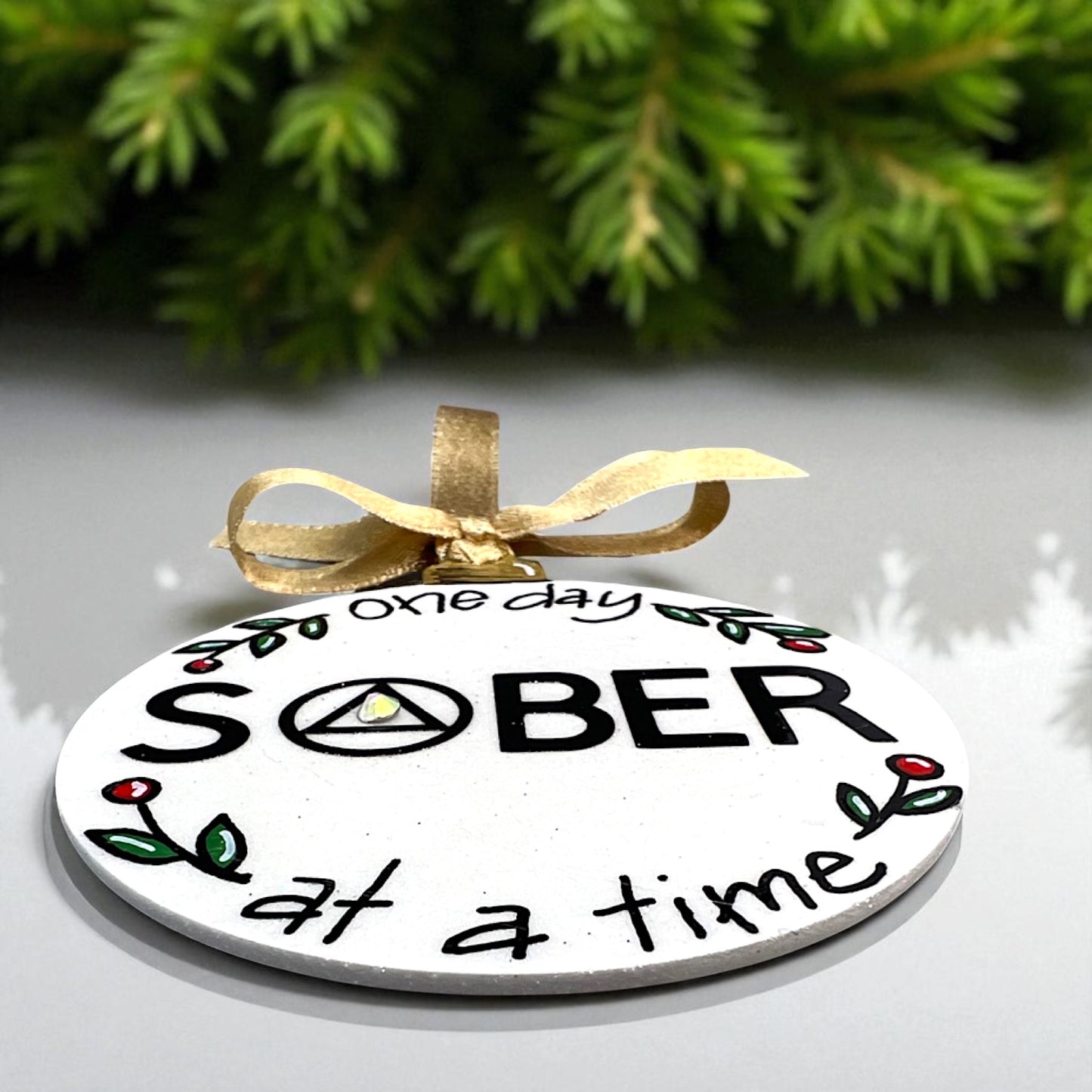 Sober Ornament – Sobriety Ornament | AA & NA Recovery Gift