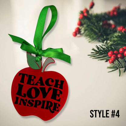 Personalized Teacher Apple Ornament – A Thoughtful Gift for Your Favorite Teacher!