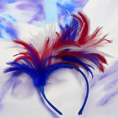 Stunning Patriotic Feathered Headband