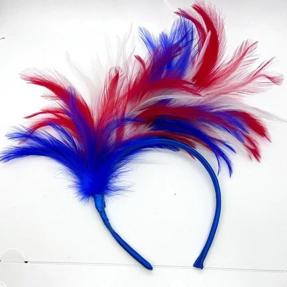 Stunning Patriotic Feathered Headband
