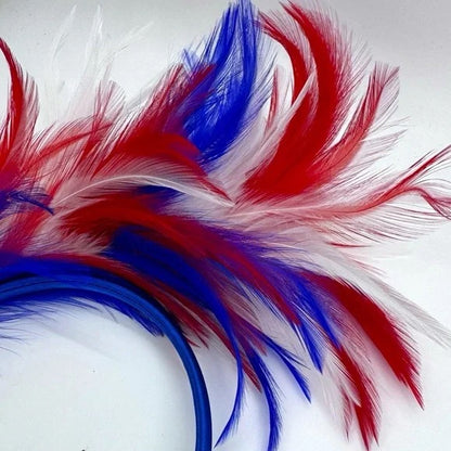 Stunning Patriotic Feathered Headband