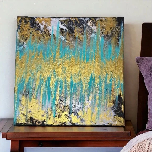 "Mystical Journey" – Original Abstract Textured Painting | 12x12 Canvas