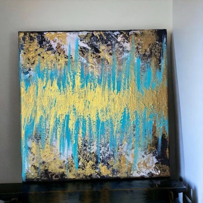 "Mystical Journey" – Original Abstract Textured Painting | 12x12 Canvas