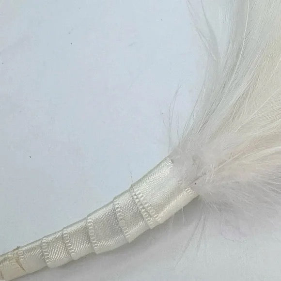 Stunning White Feathered Headband