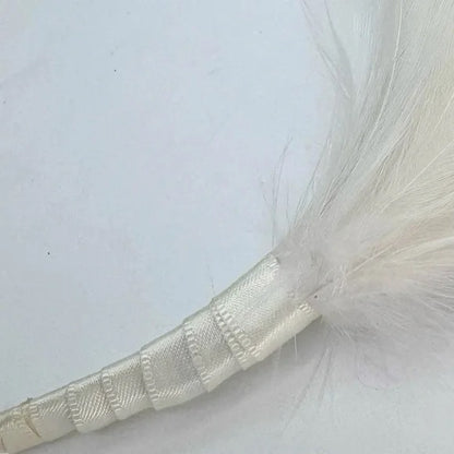 Stunning White Feathered Headband