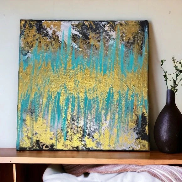 "Mystical Journey" – Original Abstract Textured Painting | 12x12 Canvas