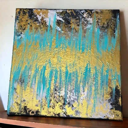"Mystical Journey" – Original Abstract Textured Painting | 12x12 Canvas