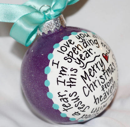 Christmas in Heaven Ornament – A Heartfelt Keepsake for Loved Ones Above 🎄❤️