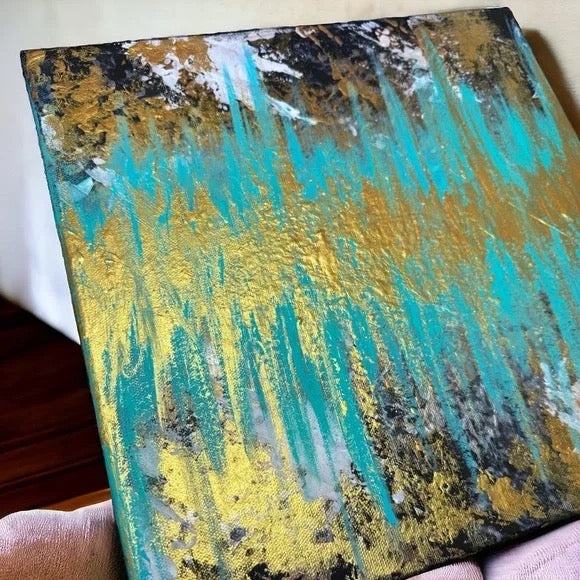 "Mystical Journey" – Original Abstract Textured Painting | 12x12 Canvas