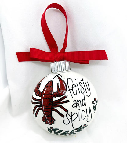 Feisty & Spicy Crawfish Christmas Ornament – A Perfect Cajun Touch!