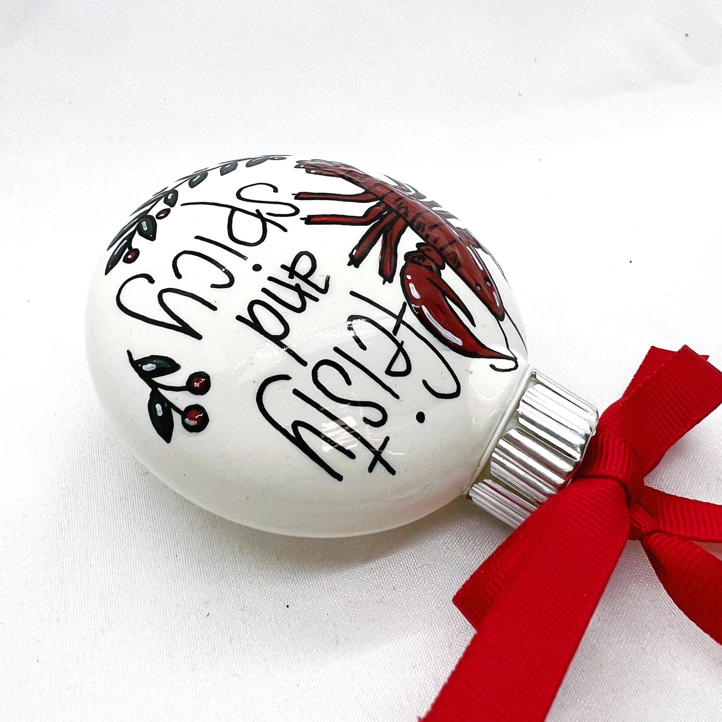 Feisty & Spicy Crawfish Christmas Ornament – A Perfect Cajun Touch!