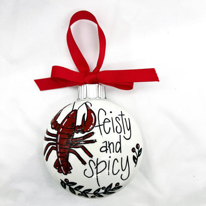 Feisty & Spicy Crawfish Christmas Ornament – A Perfect Cajun Touch!