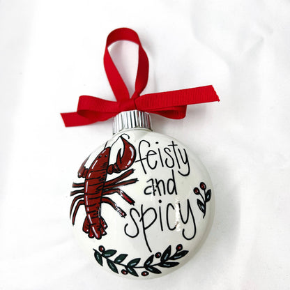 Feisty & Spicy Crawfish Christmas Ornament – A Perfect Cajun Touch!