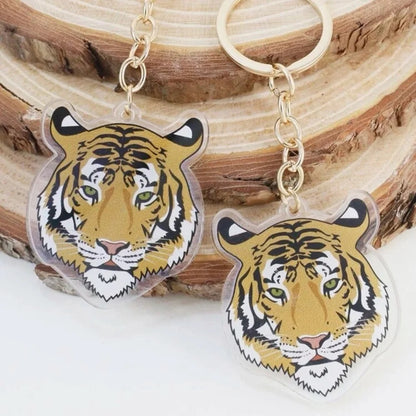 Acrylic Tiger Keychain | Durable & Vibrant Tiger Charm | 5"