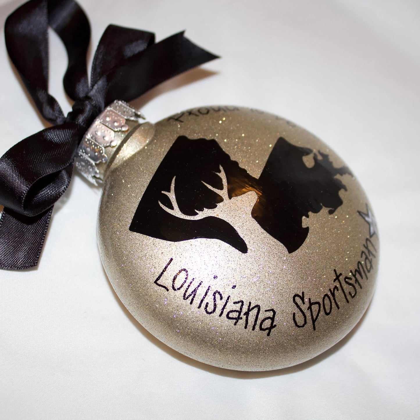 Louisiana Sportsman Christmas Ornament: "Proud to be a Louisiana Sportsman"