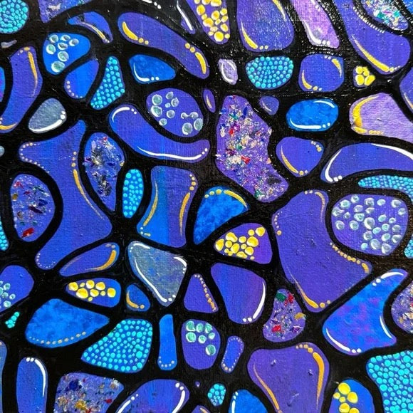 "Oceanic Mosaic"  – Original Abstract Acrylic Painting I 8x10 Canvas