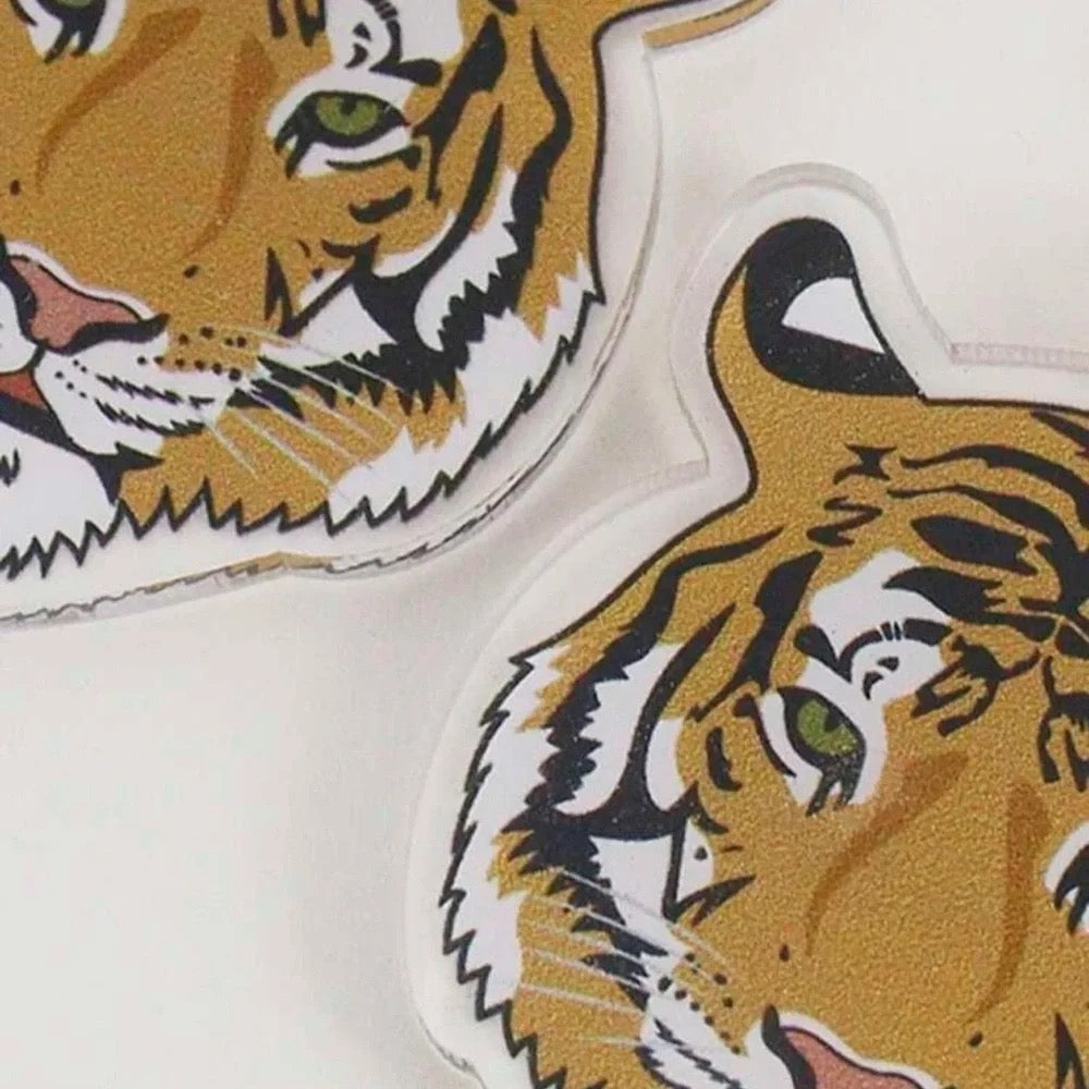 Acrylic Tiger Keychain | Durable & Vibrant Tiger Charm | 5"