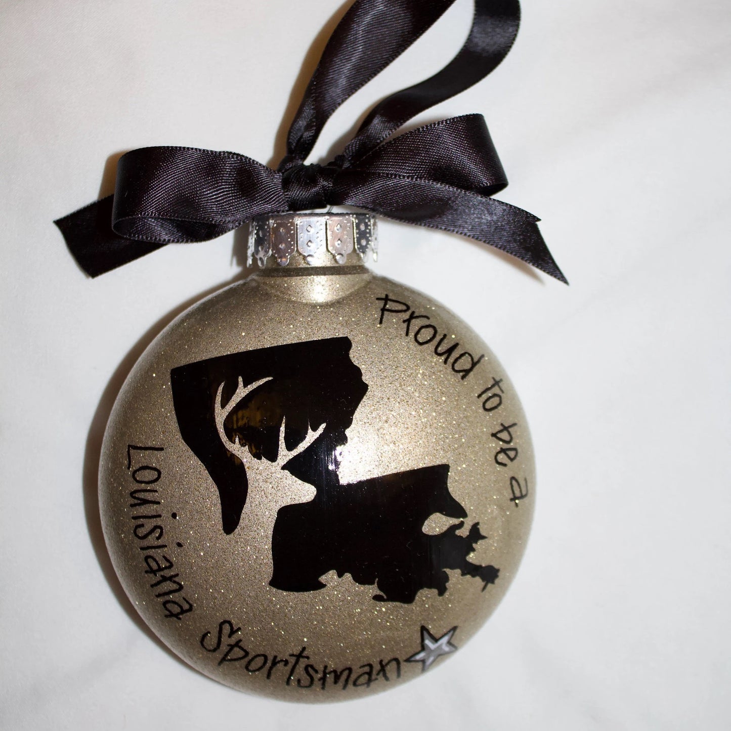 Louisiana Sportsman Christmas Ornament: "Proud to be a Louisiana Sportsman"