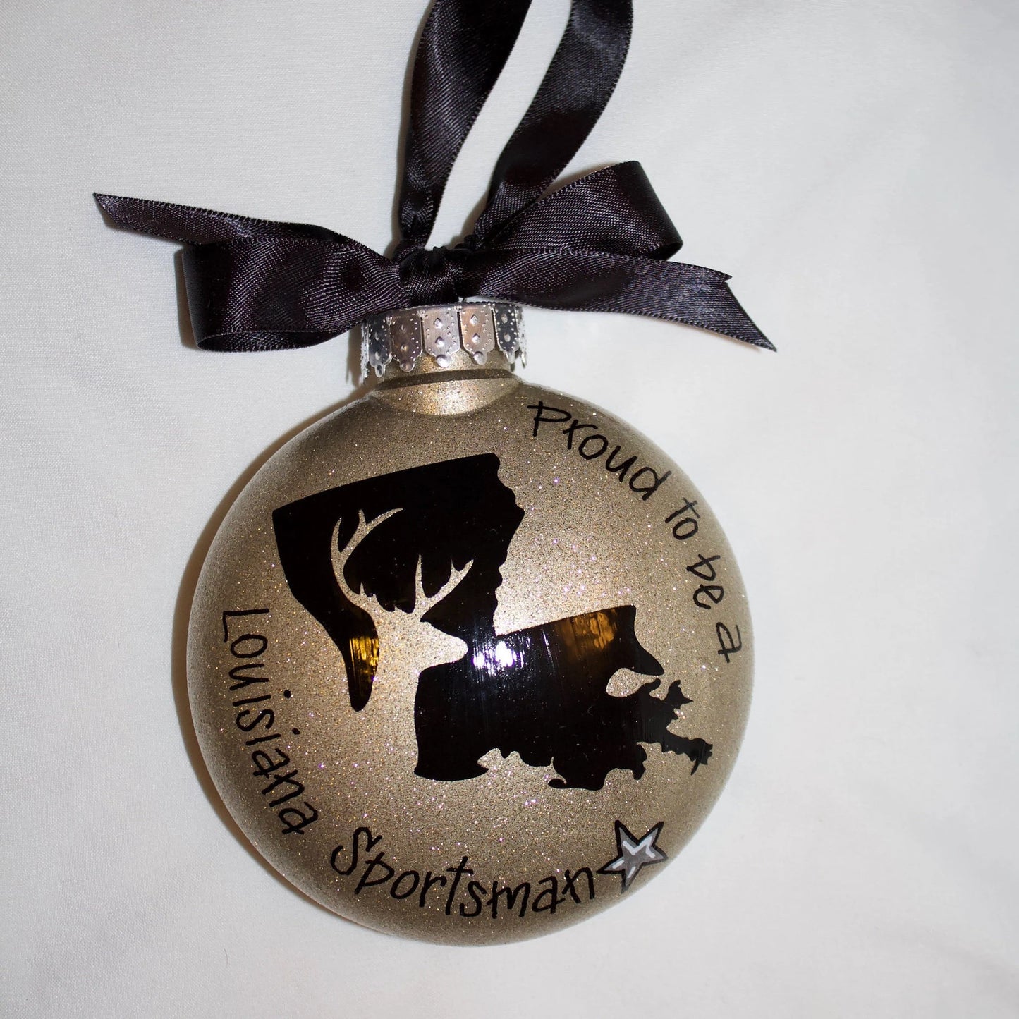 Louisiana Sportsman Christmas Ornament: "Proud to be a Louisiana Sportsman"