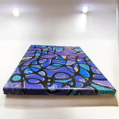 "Oceanic Mosaic"  – Original Abstract Acrylic Painting I 8x10 Canvas