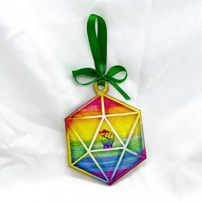 Sparkle with Pride: Handcrafted Love is Love Rainbow Ornament!