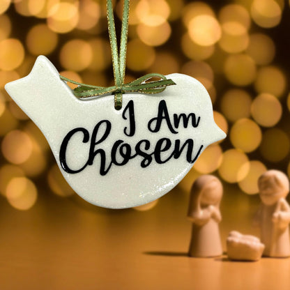"I Am Chosen" Baptism Ornament – Celebrate Faith & Milestones with a Touch of Grace!