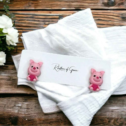 Winnie the Pooh Character Clip-On Earrings Set