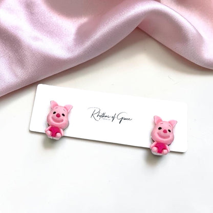 Winnie the Pooh Character Clip-On Earrings Set