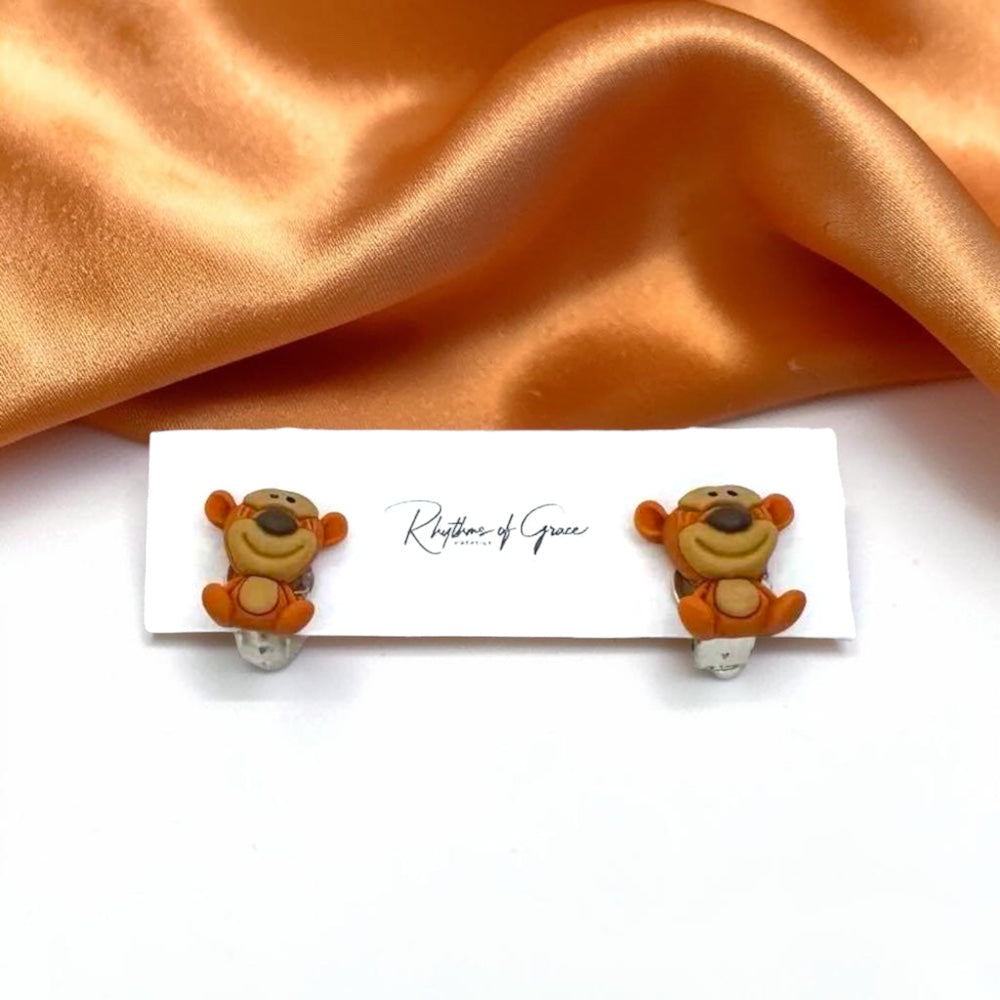 Winnie the Pooh Character Clip-On Earrings Set