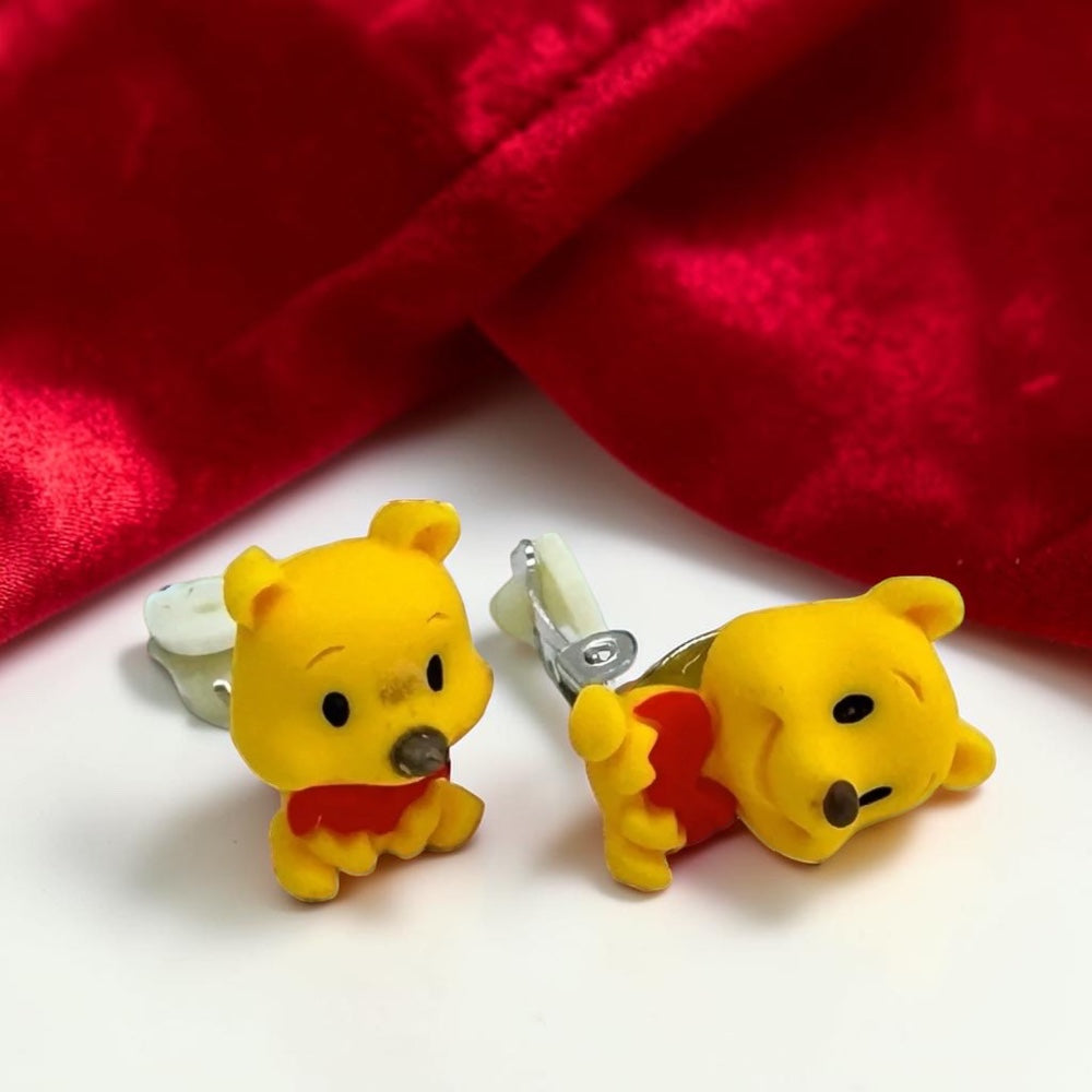 Winnie the Pooh Character Clip-On Earrings Set