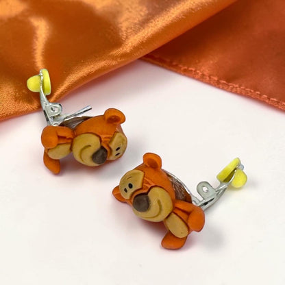 Winnie the Pooh Character Clip-On Earrings Set