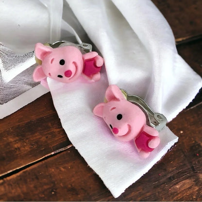 Winnie the Pooh Character Clip-On Earrings Set