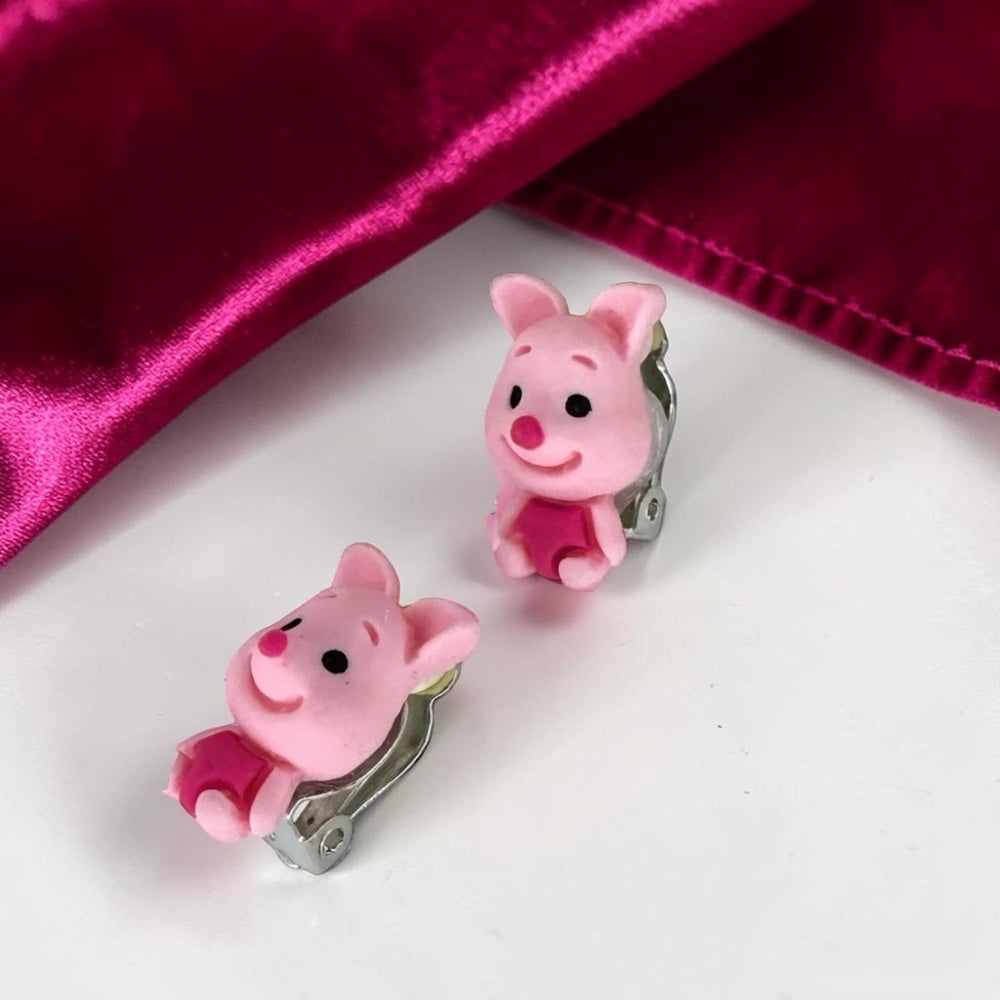 Winnie the Pooh Character Clip-On Earrings Set