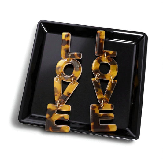 LOVE at First Dangle – Tortoiseshell Statement Earrings - Rhythms of Grace Creative