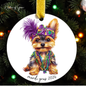 Mardi Gras Dog Breed Ornament | Personalized Pet Keepsake