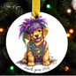 Mardi Gras Dog Breed Ornament | Personalized Pet Keepsake