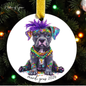 Mardi Gras Dog Breed Ornament | Personalized Pet Keepsake